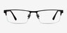 Travis Noir MétalMontures de lunettes de vue d'EyeBuyDirect, Vue de Face