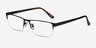 Travis Noir MétalMontures de lunettes de vue d'EyeBuyDirect, Vue d'Angle