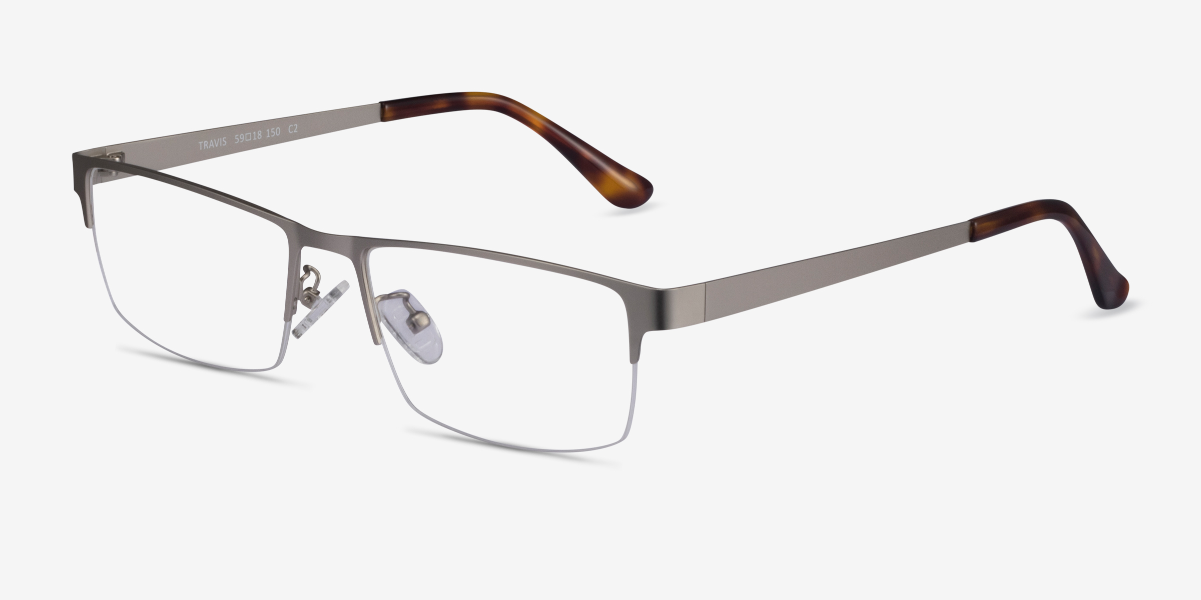 Travis Rectangle Silver Glasses for Men Eyebuydirect Canada