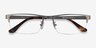Travis Silver MetalEyeglass Frames from EyeBuyDirect, Closed View