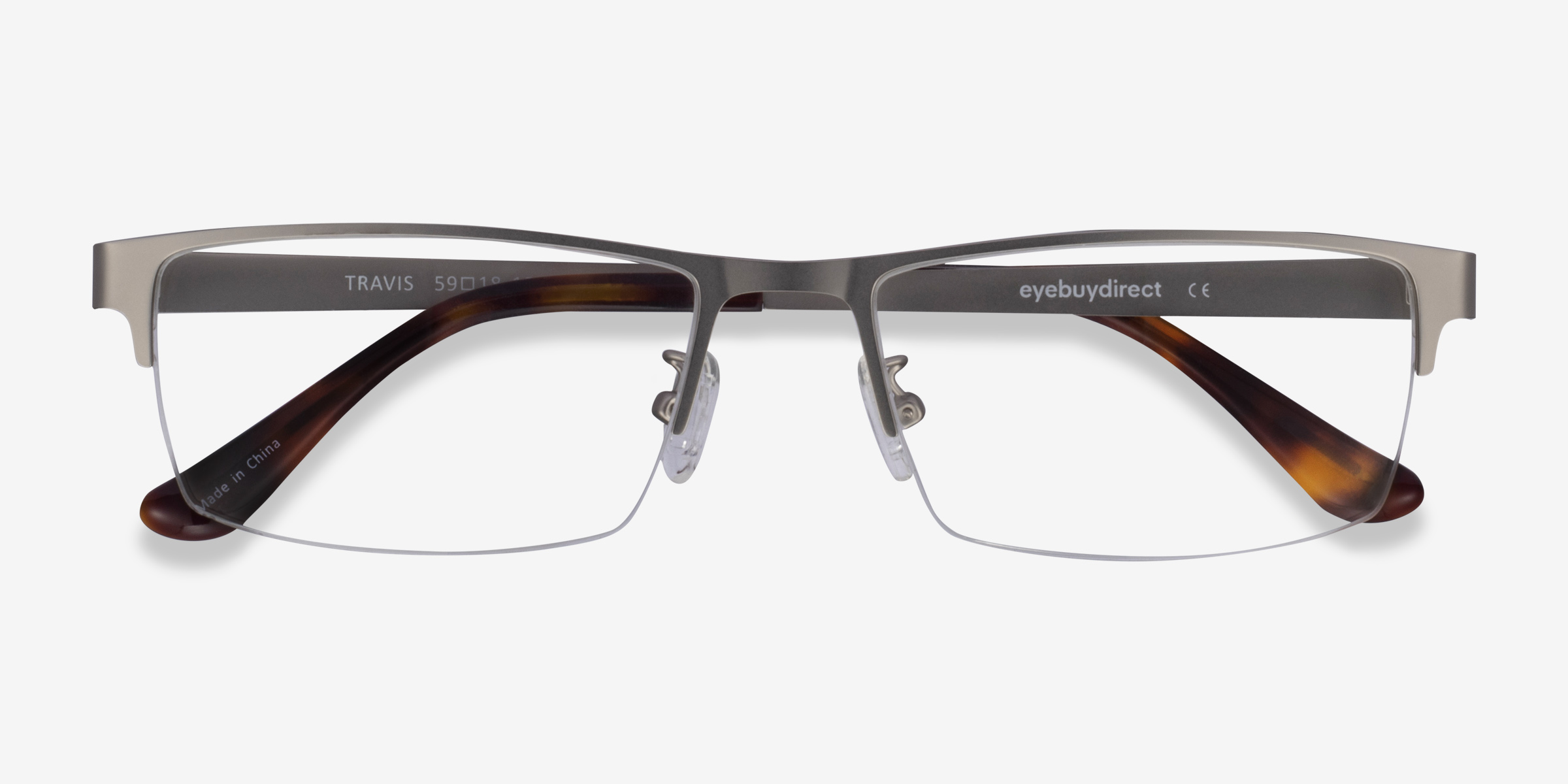 Travis Rectangle Silver Glasses for Men | Eyebuydirect Canada