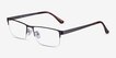 Travis Gunmetal MetalEyeglass Frames from EyeBuyDirect, Angle View