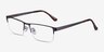 Travis Gunmetal MétalMontures de lunettes de vue d'EyeBuyDirect, Vue d'Angle