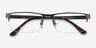 Travis Gunmetal MétalMontures de lunettes de vue d'EyeBuyDirect, Vue Rapprochée