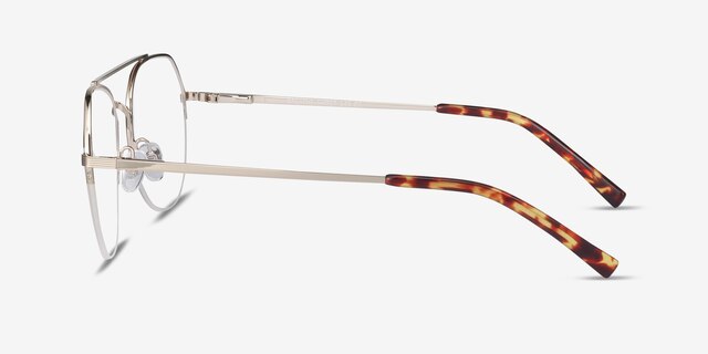 Breathe Gold MetalEyeglass Frames from EyeBuyDirect, Side View