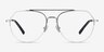 Breathe Argenté MétalMontures de lunettes de vue d'EyeBuyDirect, Vue de Face