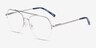 Breathe Argenté MétalMontures de lunettes de vue d'EyeBuyDirect, Vue d'Angle