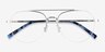 Breathe Argenté MétalMontures de lunettes de vue d'EyeBuyDirect, Vue Rapprochée