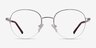 Written Silver Red MetalEyeglass Frames from EyeBuyDirect, Front View