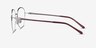 Written Silver Red MetalEyeglass Frames from EyeBuyDirect, Side View