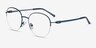 Written Navy MetalEyeglass Frames from EyeBuyDirect, Angle View