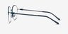 Written Navy MetalEyeglass Frames from EyeBuyDirect, Side View