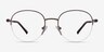 Written Bronze MetalEyeglass Frames from EyeBuyDirect, Front View