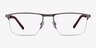 Belong Silver Carbon-fiberEyeglass Frames from EyeBuyDirect, Front View