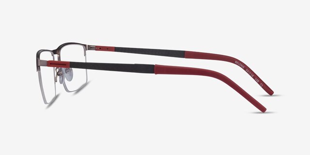 Belong Silver Carbon-fiberEyeglass Frames from EyeBuyDirect, Side View