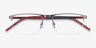 Belong Silver Carbon-fiberEyeglass Frames from EyeBuyDirect, Closed View