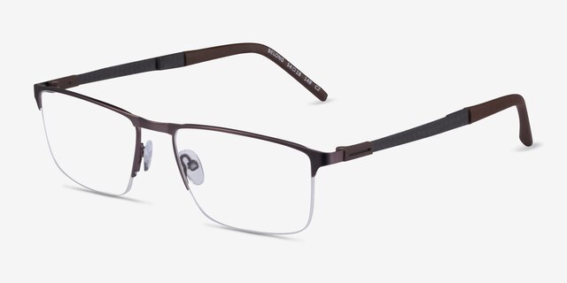 Belong Gunmetal Carbon-fiberEyeglass Frames from EyeBuyDirect, Angle View