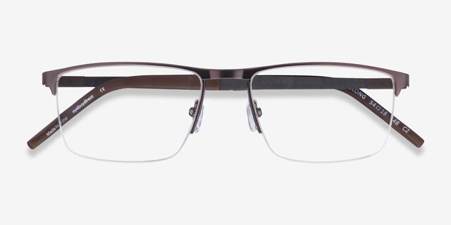 Belong Gunmetal Carbon-fiberEyeglass Frames from EyeBuyDirect, Closed View