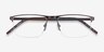 Belong Gunmetal Carbon-fiberEyeglass Frames from EyeBuyDirect, Closed View