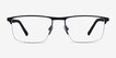 Belong Black Red MetalEyeglass Frames from EyeBuyDirect, Front View