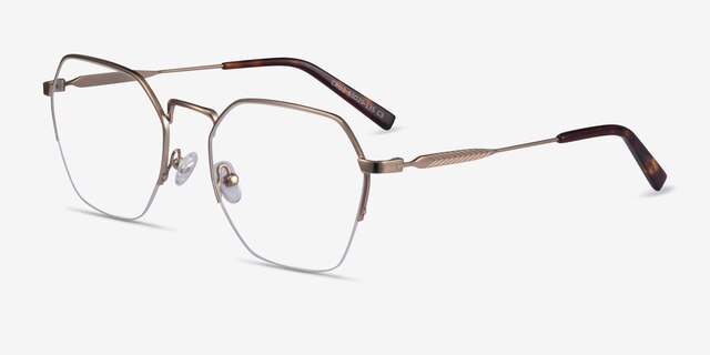 Cruz Or rose MétalMontures de lunettes de vue d'EyeBuyDirect, Vue d'Angle
