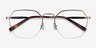 Cruz Or rose MétalMontures de lunettes de vue d'EyeBuyDirect, Vue Rapprochée
