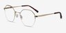 Cowen Doré MétalMontures de lunettes de vue d'EyeBuyDirect, Vue d'Angle