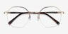 Cowen Doré MétalMontures de lunettes de vue d'EyeBuyDirect, Vue Rapprochée