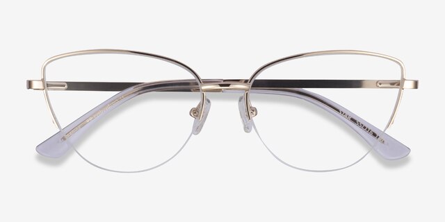 Star Gold MetalEyeglass Frames from EyeBuyDirect, Closed View