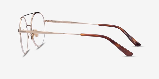 Miller Gold MetalEyeglass Frames from EyeBuyDirect, Side View
