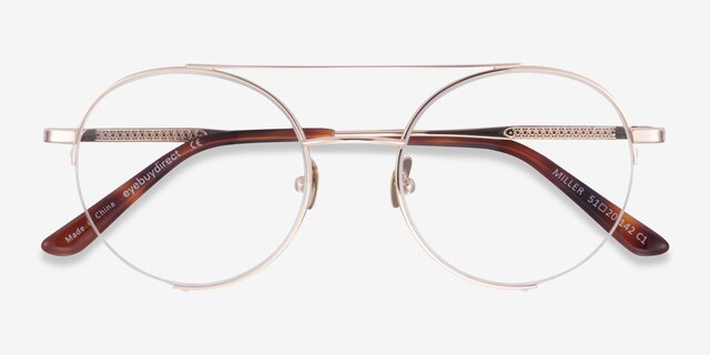 Miller Gold MetalEyeglass Frames from EyeBuyDirect, Closed View