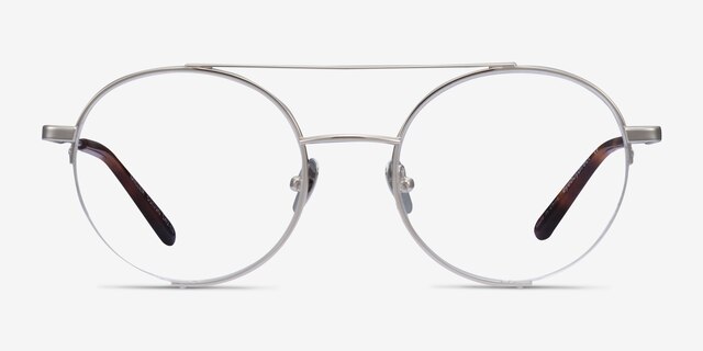 Miller Silver MetalEyeglass Frames from EyeBuyDirect, Front View