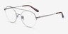 Miller Silver MetalEyeglass Frames from EyeBuyDirect, Angle View