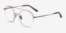 Miller Rose Gold MetalEyeglass Frames from EyeBuyDirect, Angle View