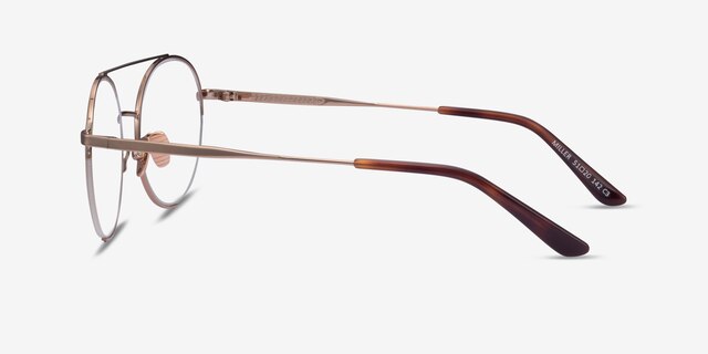 Miller Rose Gold MetalEyeglass Frames from EyeBuyDirect, Side View