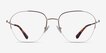 Lifetime Light Gold MetalEyeglass Frames from EyeBuyDirect, Front View