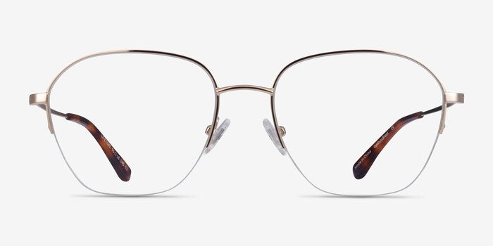 Lifetime Light Gold Metal Eyeglass Frames from EyeBuyDirect