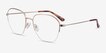Lifetime Light Gold MetalEyeglass Frames from EyeBuyDirect, Angle View