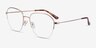 Lifetime Light Gold MetalEyeglass Frames from EyeBuyDirect, Angle View