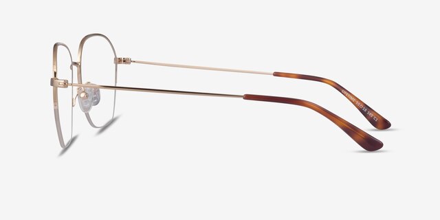 Lifetime Light Gold MetalEyeglass Frames from EyeBuyDirect, Side View