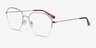 Lifetime Silver MetalEyeglass Frames from EyeBuyDirect, Angle View