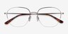 Lifetime Silver MetalEyeglass Frames from EyeBuyDirect, Closed View