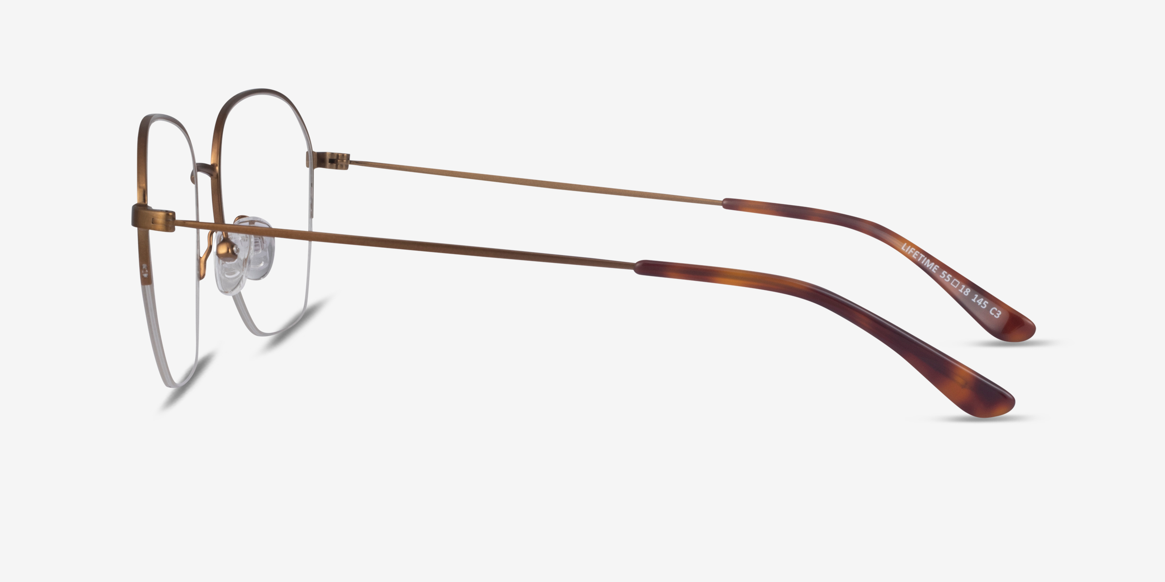Lifetime Geometric Bronze Semi Rimless Eyeglasses | Eyebuydirect