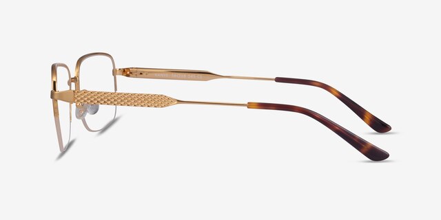 Kanye Gold MetalEyeglass Frames from EyeBuyDirect, Side View