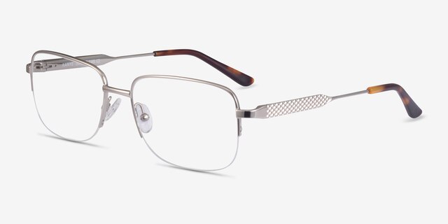 Kanye Silver MetalEyeglass Frames from EyeBuyDirect, Angle View