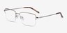Process Silver MetalEyeglass Frames from EyeBuyDirect, Angle View