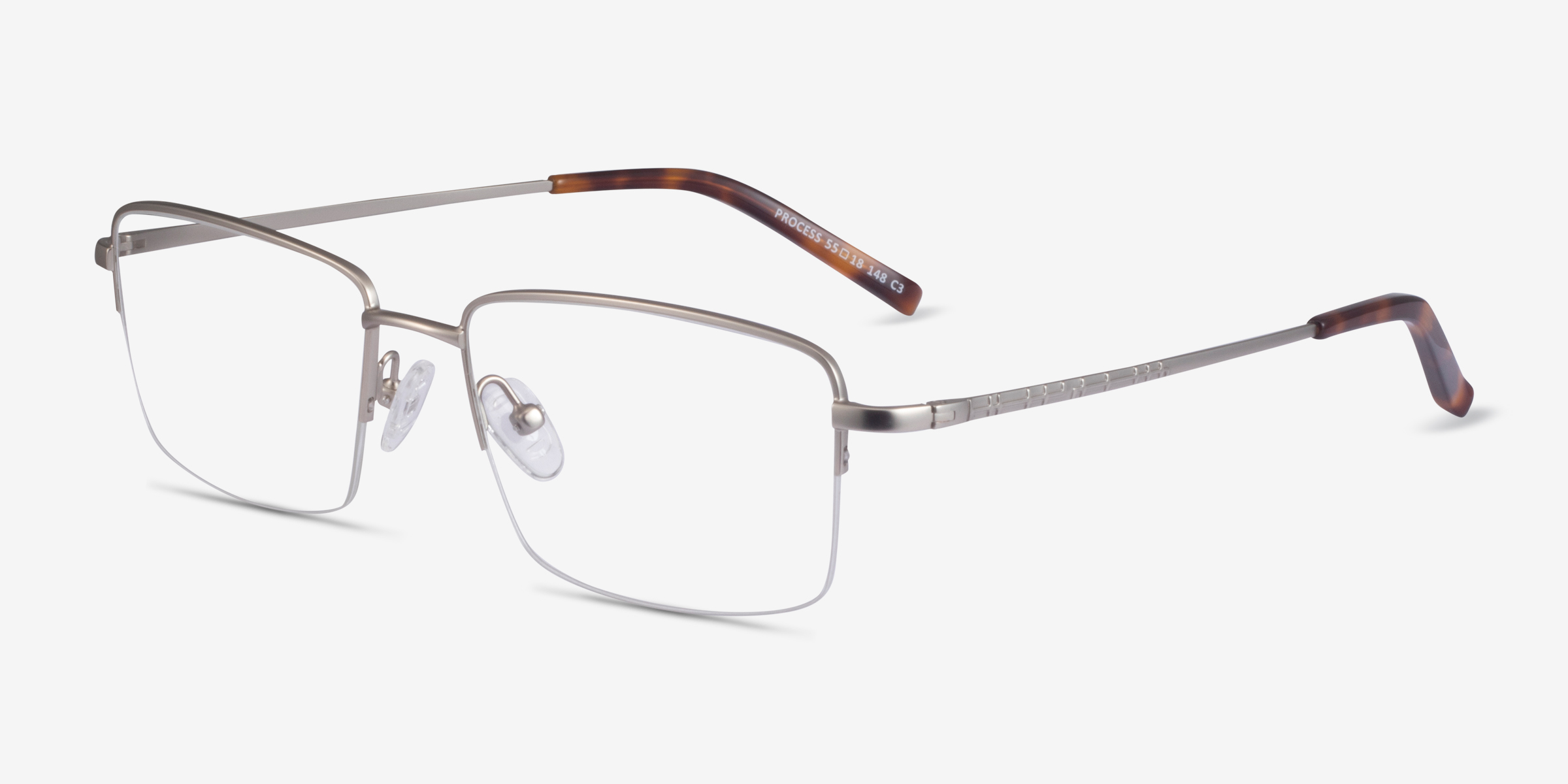 Process Rectangle Silver Glasses For Men Eyebuydirect Canada 0754