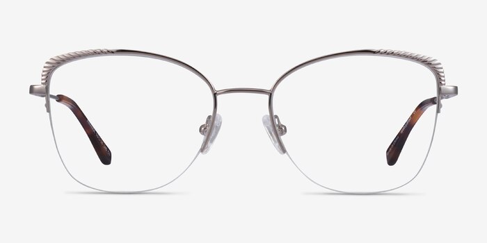 Amande Silver Metal Eyeglass Frames from EyeBuyDirect