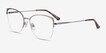 Amande Silver MetalEyeglass Frames from EyeBuyDirect, Angle View