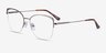 Amande Silver MetalEyeglass Frames from EyeBuyDirect, Angle View